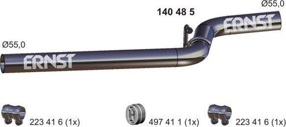ERNST 140485 - Труба вихлопного газу avtolavka.club