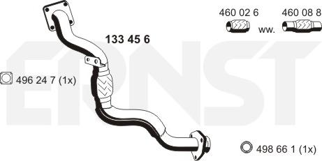 ERNST 133456 - Труба вихлопного газу avtolavka.club