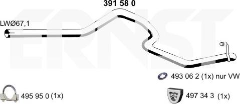 ERNST 391580 - Труба вихлопного газу avtolavka.club