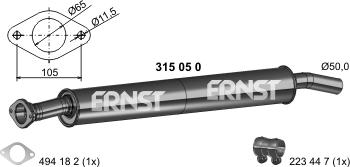 ERNST 315050 - Предглушітель вихлопних газів avtolavka.club