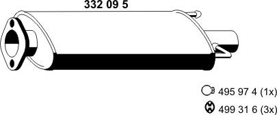 ERNST 332095 - Середній глушник вихлопних газів avtolavka.club
