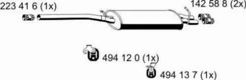 ERNST 244077 - Середній глушник вихлопних газів avtolavka.club