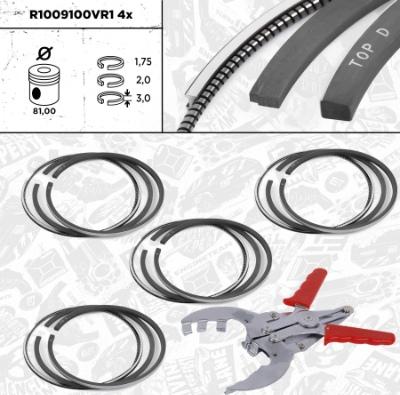 ET Engineteam R1009100VR1 - Комплект поршневих кілець avtolavka.club