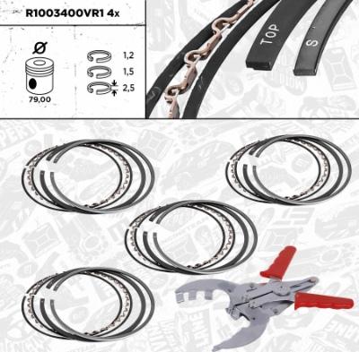 ET Engineteam R1003400VR1 - Комплект поршневих кілець avtolavka.club