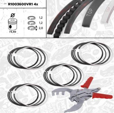 ET Engineteam R1003600VR1 - Комплект поршневих кілець avtolavka.club