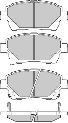 TOYOTA 0446574021 - Гальмівні колодки, дискові гальма avtolavka.club