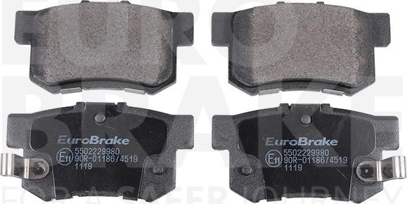 Eurobrake 5502229980 - Гальмівні колодки, дискові гальма avtolavka.club