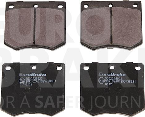 Eurobrake 5502229923 - Гальмівні колодки, дискові гальма avtolavka.club