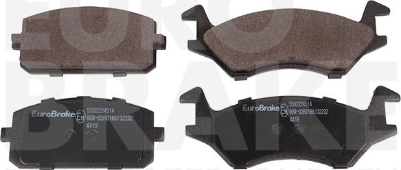 Eurobrake 5502224514 - Гальмівні колодки, дискові гальма avtolavka.club