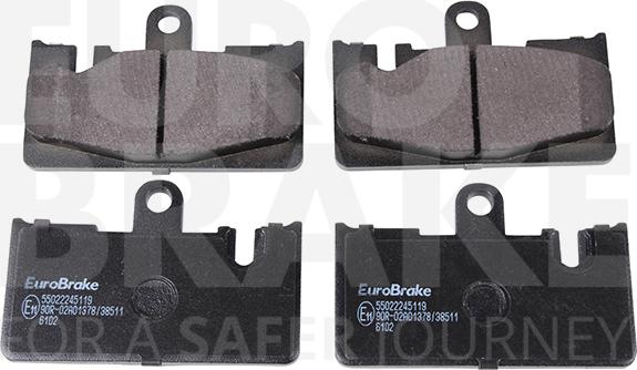 Eurobrake 55022245119 - Гальмівні колодки, дискові гальма avtolavka.club