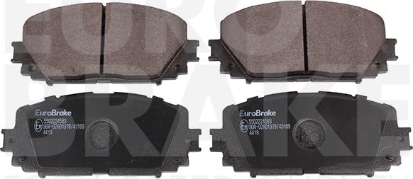 Eurobrake 5502224583 - Гальмівні колодки, дискові гальма avtolavka.club