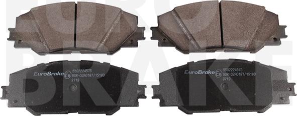 Eurobrake 5502224575 - Гальмівні колодки, дискові гальма avtolavka.club