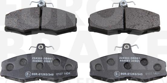 Eurobrake 5502224303 - Гальмівні колодки, дискові гальма avtolavka.club