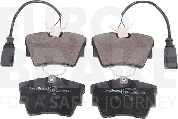 Eurobrake 5502224747 - Гальмівні колодки, дискові гальма avtolavka.club