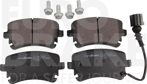 Eurobrake 5502224764 - Гальмівні колодки, дискові гальма avtolavka.club