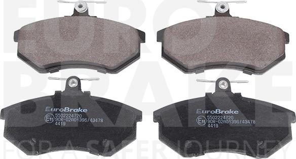 Eurobrake 5502224720 - Гальмівні колодки, дискові гальма avtolavka.club