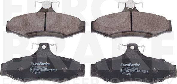 Eurobrake 5502225003 - Гальмівні колодки, дискові гальма avtolavka.club