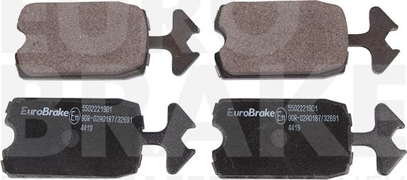 Eurobrake 5502221901 - Гальмівні колодки, дискові гальма avtolavka.club