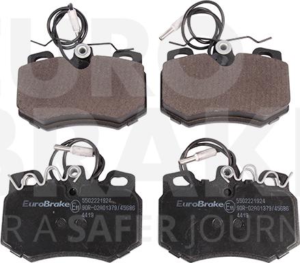 Eurobrake 5502221924 - Гальмівні колодки, дискові гальма avtolavka.club