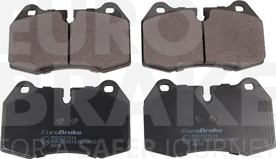 Eurobrake 5502221514 - Гальмівні колодки, дискові гальма avtolavka.club