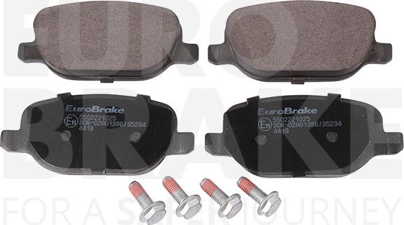 Eurobrake 5502221025 - Гальмівні колодки, дискові гальма avtolavka.club