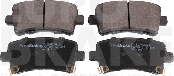 Eurobrake 5502223643 - Гальмівні колодки, дискові гальма avtolavka.club