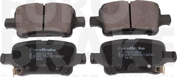 Eurobrake 5502223654 - Гальмівні колодки, дискові гальма avtolavka.club