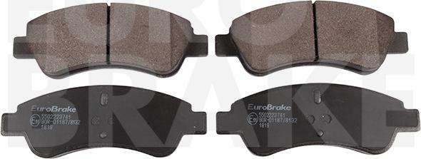 Eurobrake 5502223741 - Гальмівні колодки, дискові гальма avtolavka.club