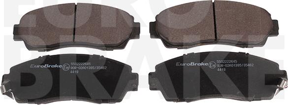 Eurobrake 5502222645 - Гальмівні колодки, дискові гальма avtolavka.club