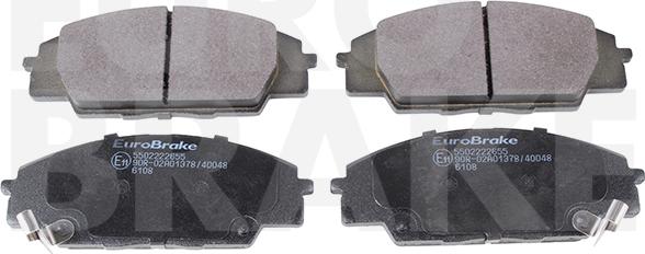 Eurobrake 5502222655 - Гальмівні колодки, дискові гальма avtolavka.club