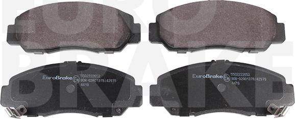 Eurobrake 5502222652 - Гальмівні колодки, дискові гальма avtolavka.club