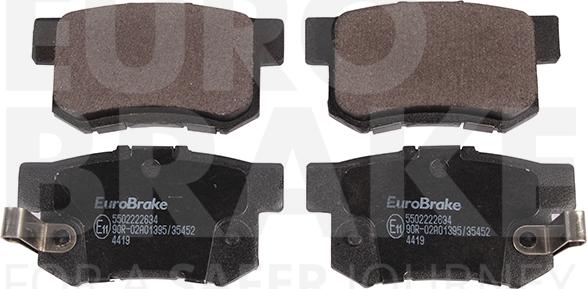 Eurobrake 5502222634 - Гальмівні колодки, дискові гальма avtolavka.club