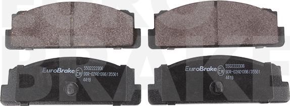 Eurobrake 5502222306 - Гальмівні колодки, дискові гальма avtolavka.club