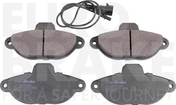 Eurobrake 5502222334 - Гальмівні колодки, дискові гальма avtolavka.club