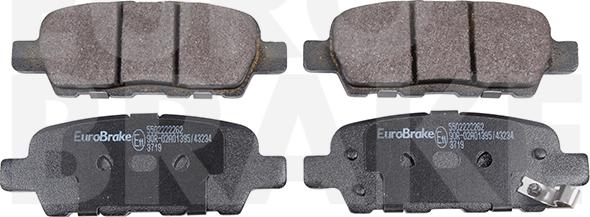 Eurobrake 5502222262 - Гальмівні колодки, дискові гальма avtolavka.club