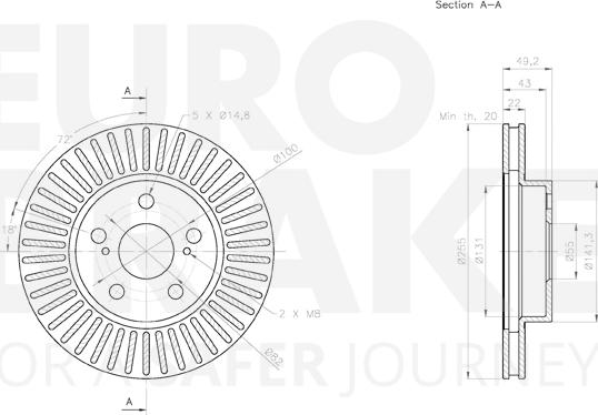 Eurobrake 58153145157 - Гальмівний диск avtolavka.club