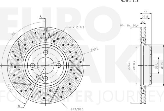 Eurobrake 5815314038 - Гальмівний диск avtolavka.club