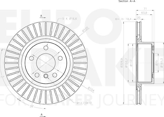 Eurobrake 58153115105 - Гальмівний диск avtolavka.club