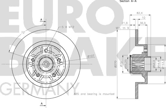 Eurobrake 5815313990 - Гальмівний диск avtolavka.club