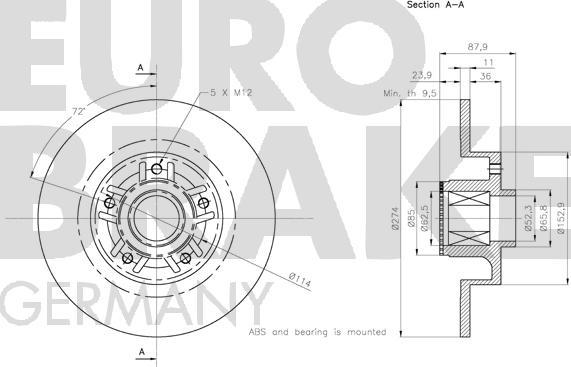 Eurobrake 5815313991 - Гальмівний диск avtolavka.club