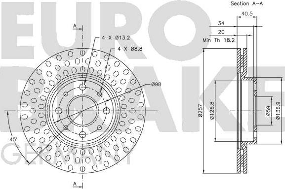 Eurobrake 5815209921 - Гальмівний диск avtolavka.club