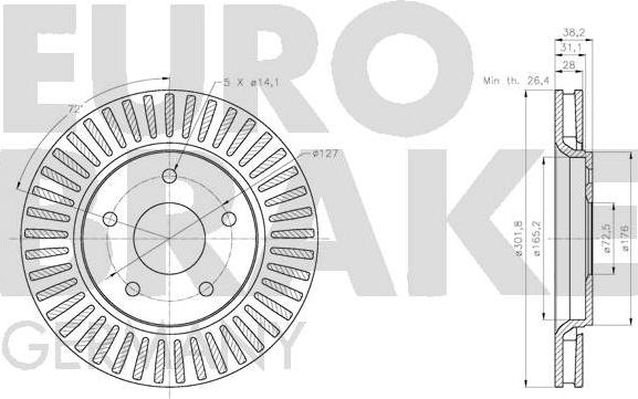 Eurobrake 5815209333 - Гальмівний диск avtolavka.club