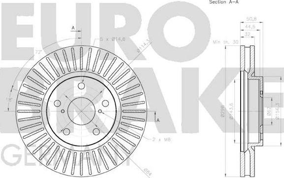 Eurobrake 58152045169 - Гальмівний диск avtolavka.club