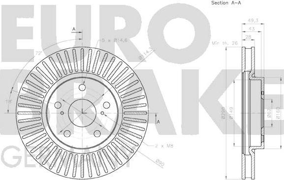 Eurobrake 58152045167 - Гальмівний диск avtolavka.club