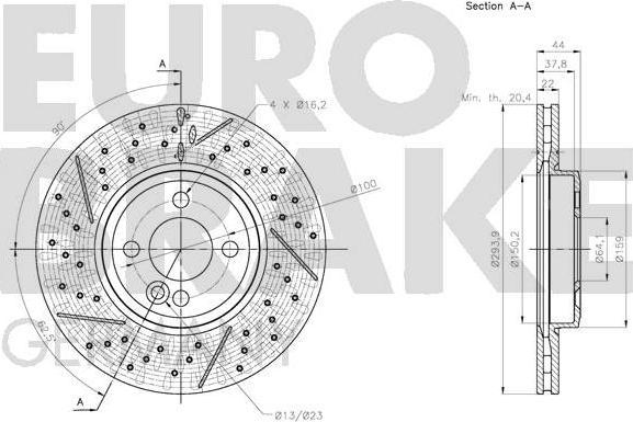 Eurobrake 5815204038 - Гальмівний диск avtolavka.club