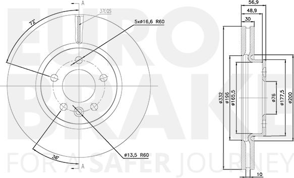 Eurobrake 58152047116 - Гальмівний диск avtolavka.club