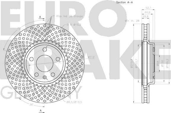 Eurobrake 58152047127 - Гальмівний диск avtolavka.club