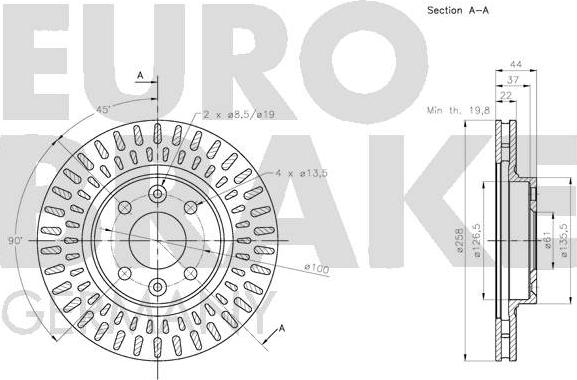 Eurobrake 5815203996 - Гальмівний диск avtolavka.club