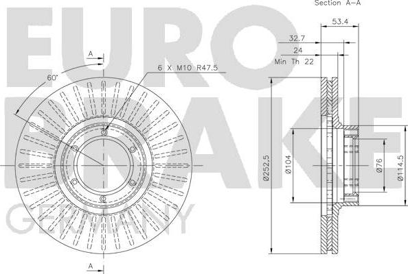 Eurobrake 5815203905 - Гальмівний диск avtolavka.club