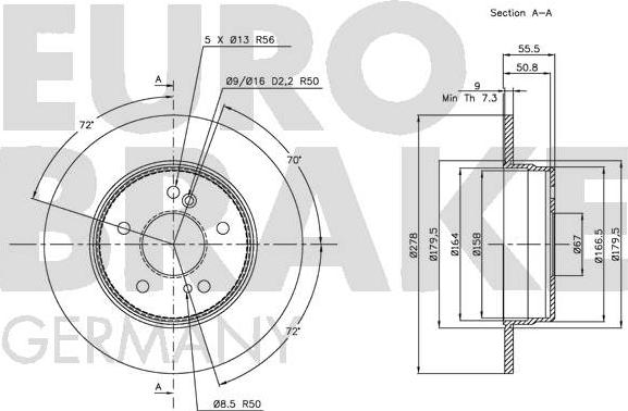 Eurobrake 5815203326 - Гальмівний диск avtolavka.club